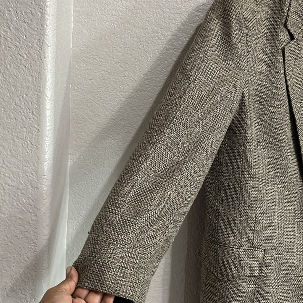 Vintage Men’s 48 Pioneer Wear Western Cowboy Tan Wool Blend Blazer Southwestern
