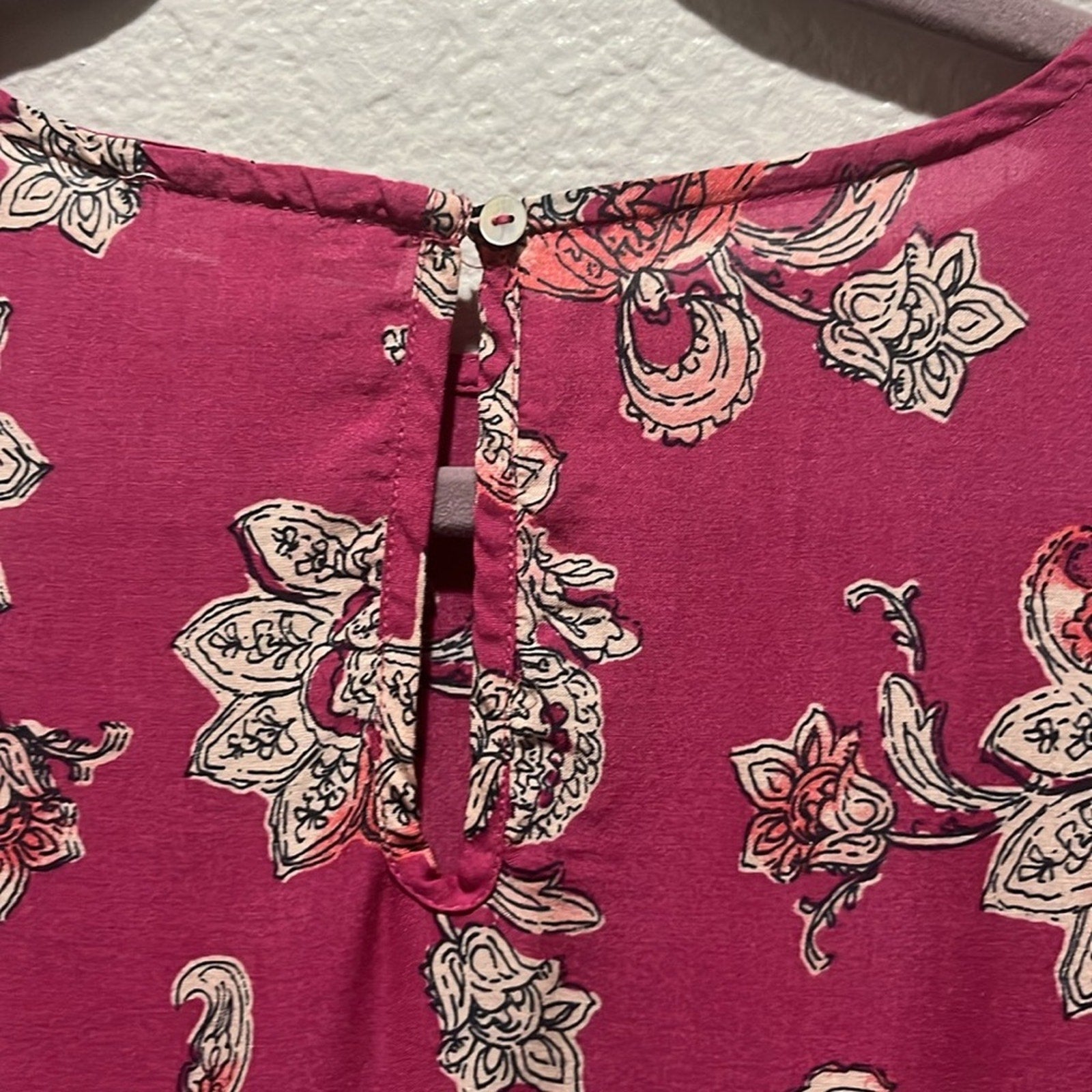 Beachlunchlounge Boho Peasant Top Large Bell Sleeves Layered Ruffles Size S/P