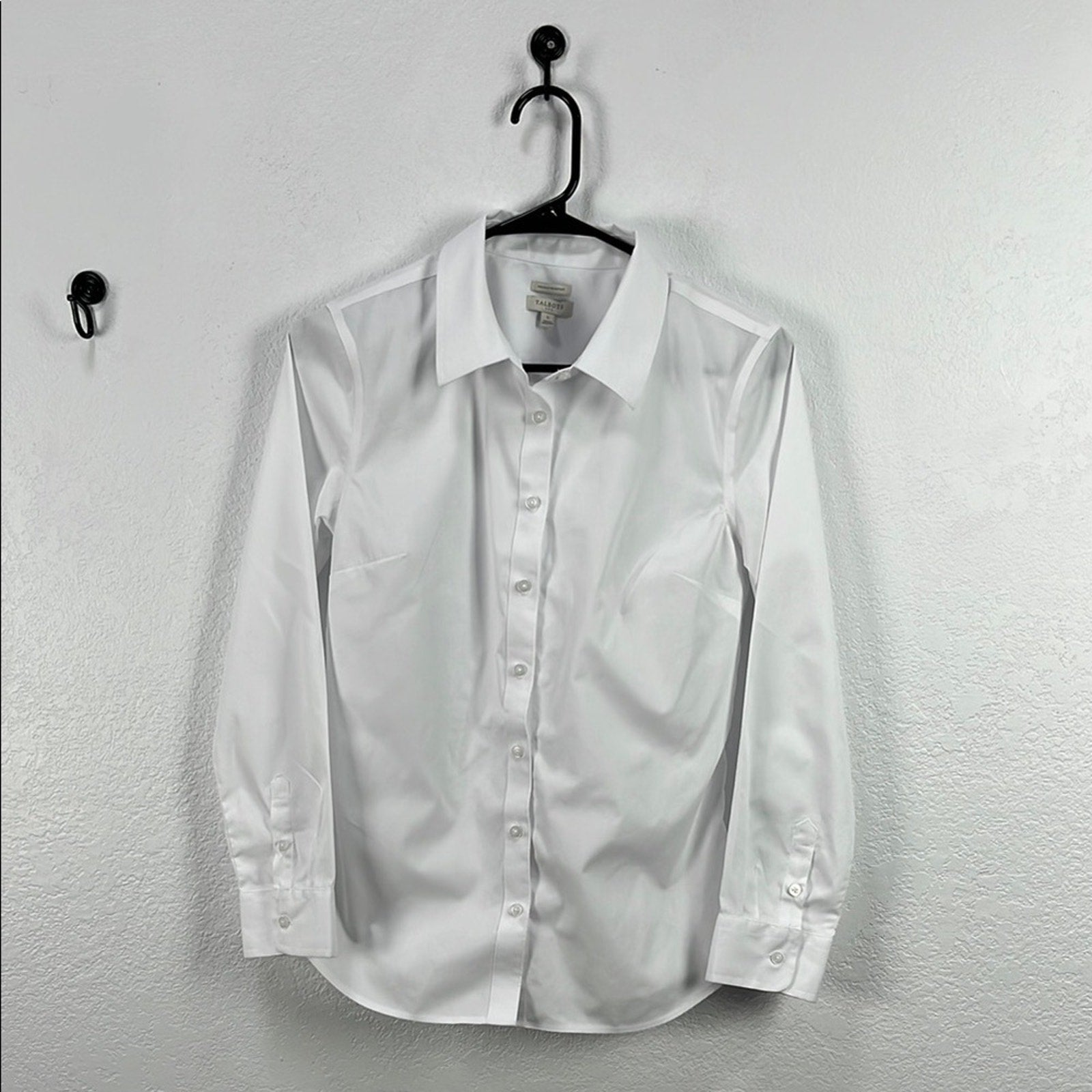 Talbots Women’s White Dress Shirt Classic Long-Sleeve Button Down Sz S Career