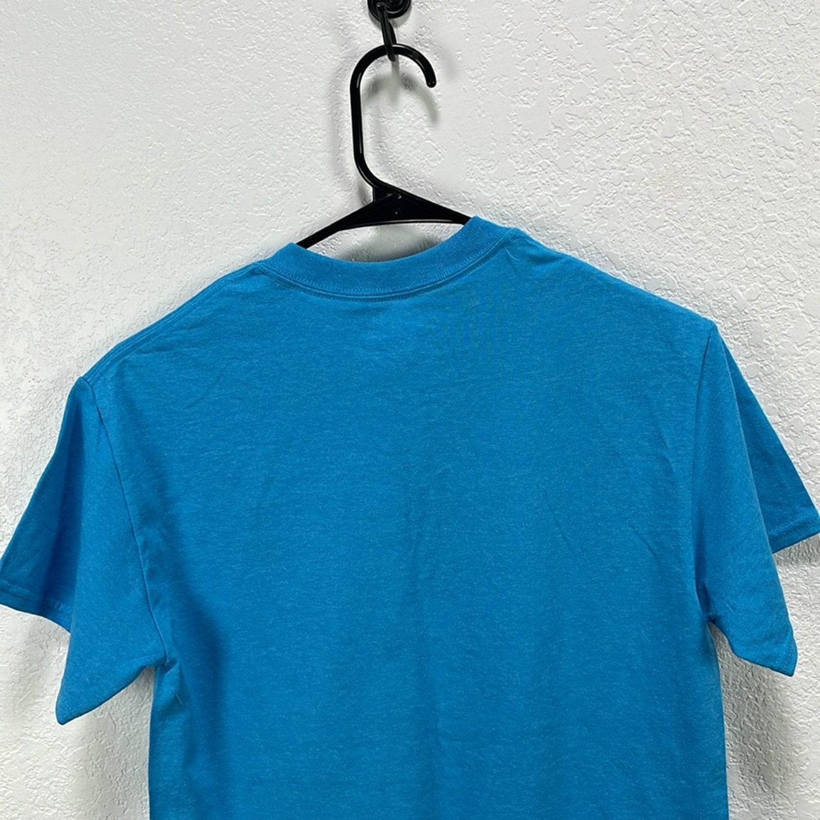 Gildan Blue T-Shirt with Red Heart 'Hawaii' Design Sz S Cotton Blend Casual