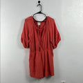 Knox Rose Woman’s Size XL Gauze Romper Shorts Short Sleeve Coral Beachy Boho