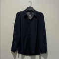 THE LIMITED BLOUSE LACE WOMENS POLY SIZE Medium NAVY BLUE  Business Casual
