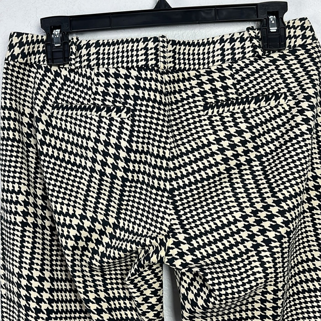 Women’s Michael Kors Houndstooth Print Pants Brown/White Size 4P Summer Career