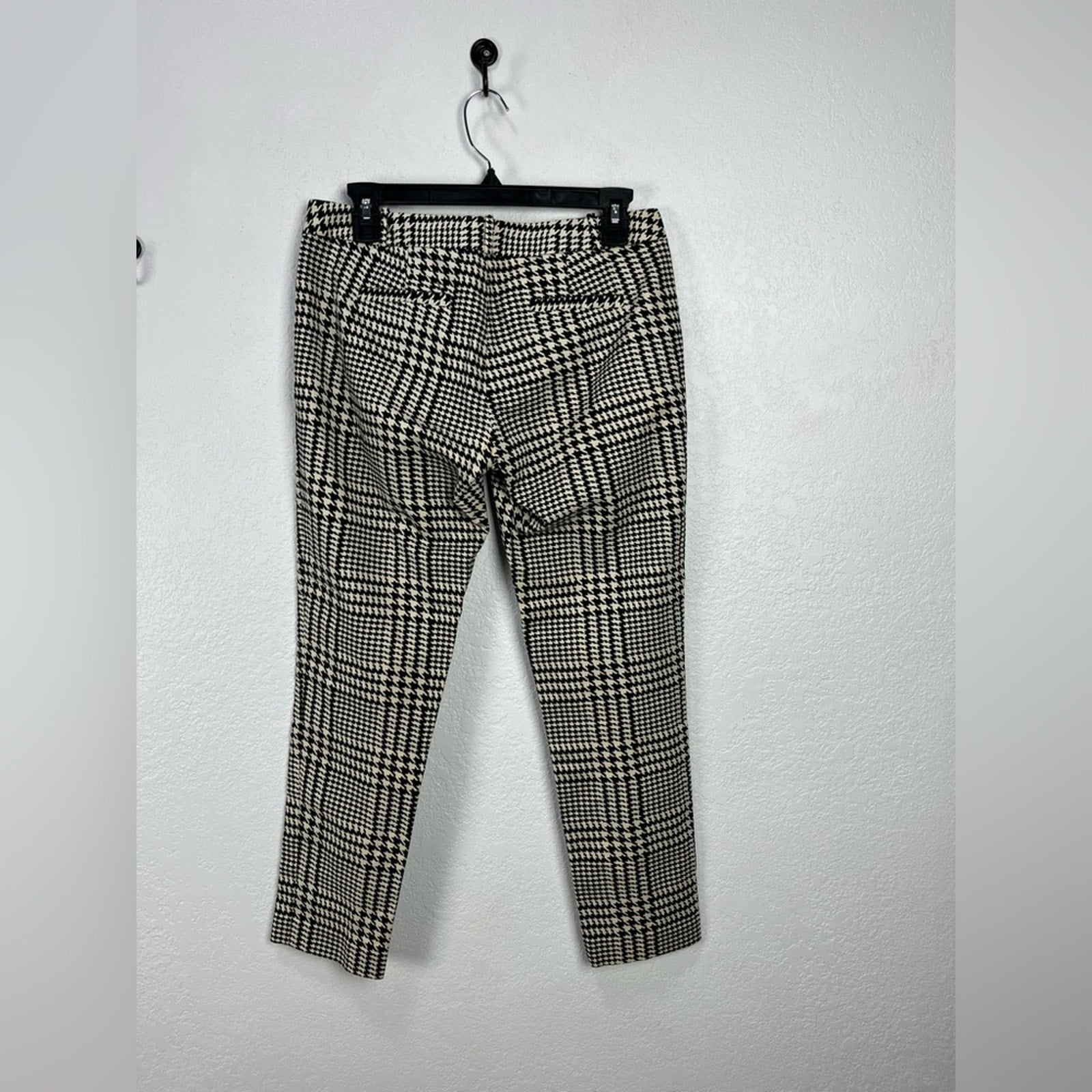 Women’s Michael Kors Houndstooth Print Pants Brown/White Size 4P Summer Career