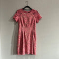 Vince Camuto Pink Lace Short Sleeve Fit & Flare Pocket Dress Women's Size 8