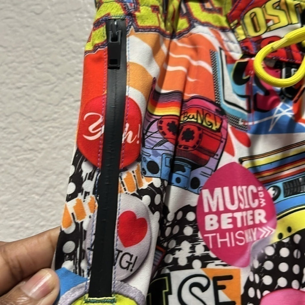 Bang Men SUPER POP RESORT SHORTS Retro 90’s Y2K Zip Pockets Size Medium Beachy