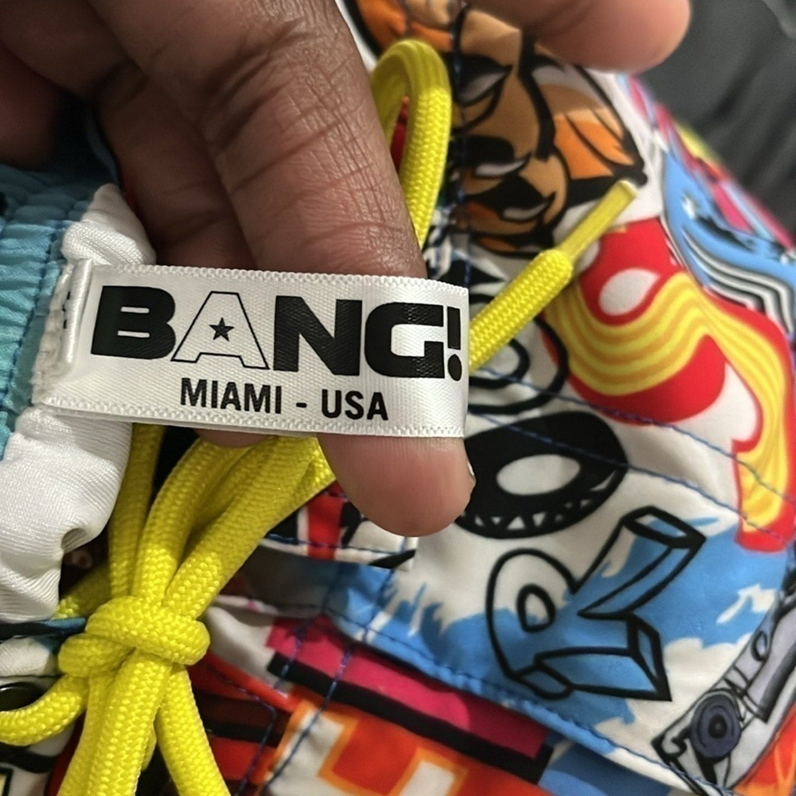 Bang Men SUPER POP RESORT SHORTS Retro 90’s Y2K Zip Pockets Size Medium Beachy