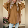 Women's Bailey Tunic Length Lightweight Pullover Sweater Cotton Blend Sz M Chic
