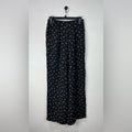 Vintage Carole Little Women’s Black Tan Floral Pants Wide Leg Sz 8 Pockets Boho