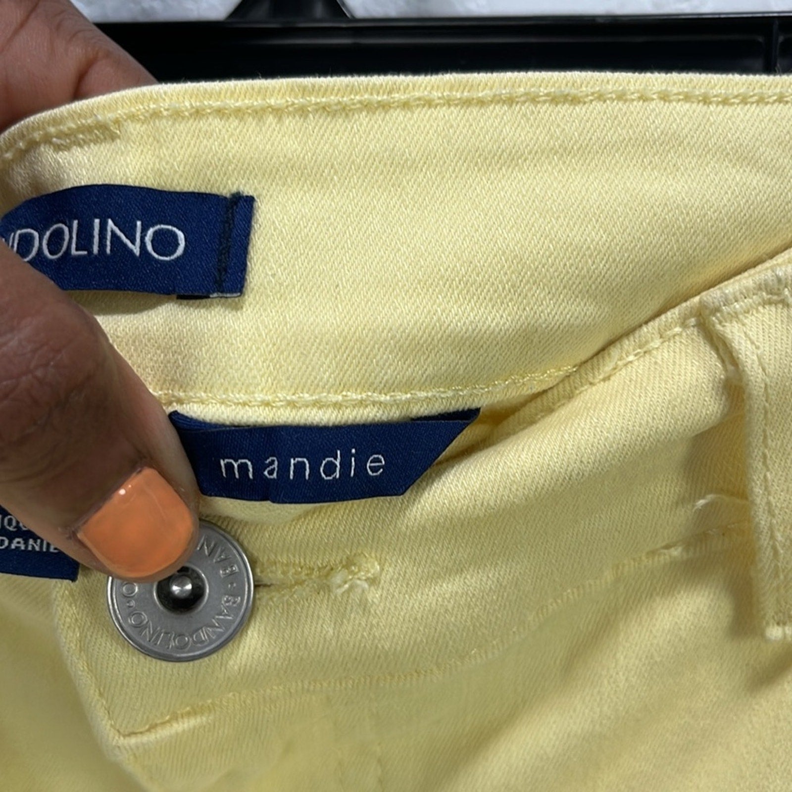 Bandolino Women’s Mandie Pants Size 12S Yellow 4 Pocket Summer Effortless Casual