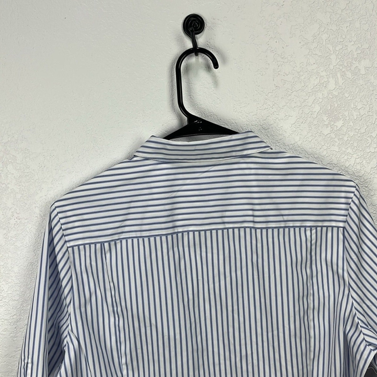M&S Collection Womens Blue Mix Top ButtonDown Short Sleeve UK 16 (Large) Striped