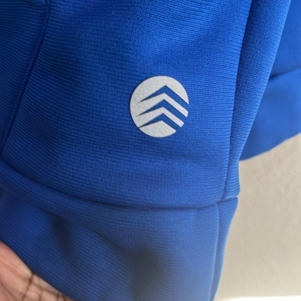 Solaris Men’s Pullover Blue Hoodie Size M Slim Kangaroo pocket
