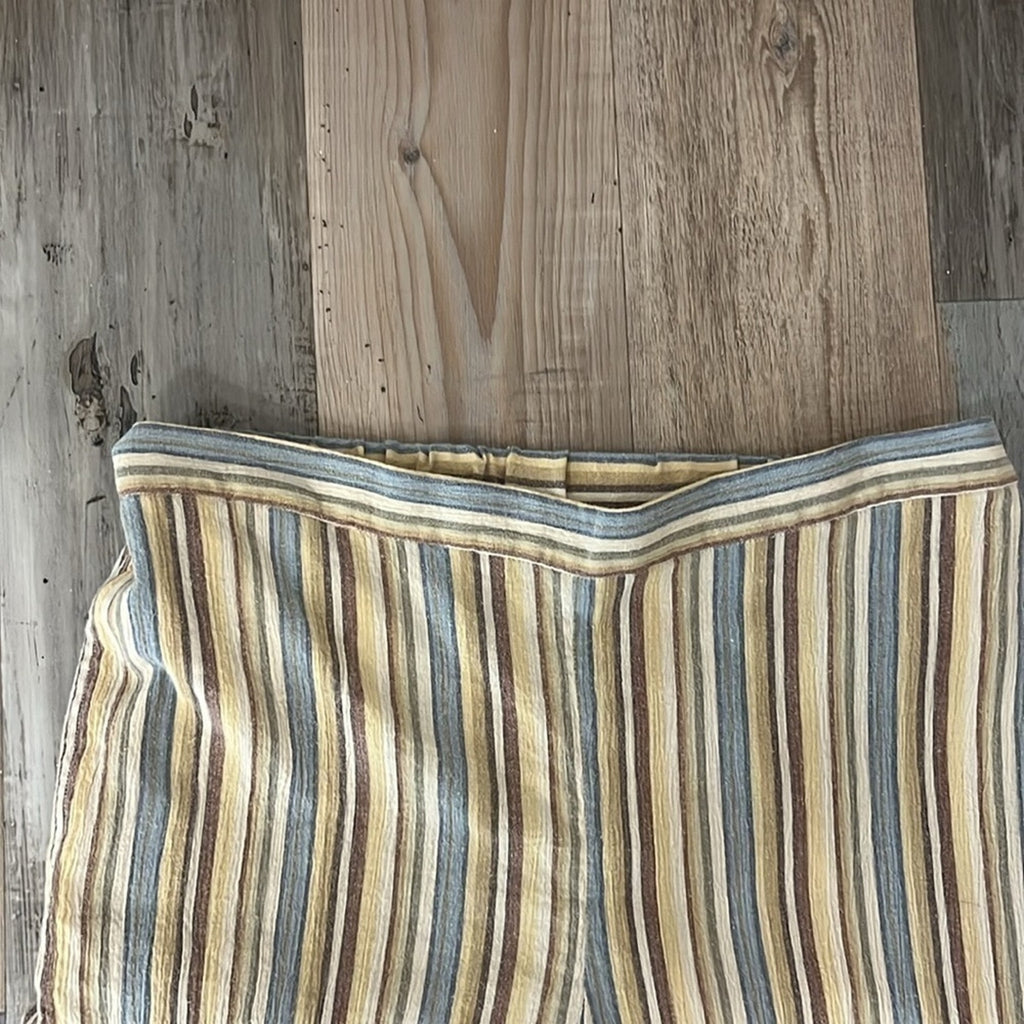 Norm Thompson Petite Large Pants Stripes Wide Leg Flowy Boho