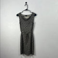 Ann.Taylor Women’s Sleeveless Belted Black Tan Graphic Dress Sz XSP Mini Elegant