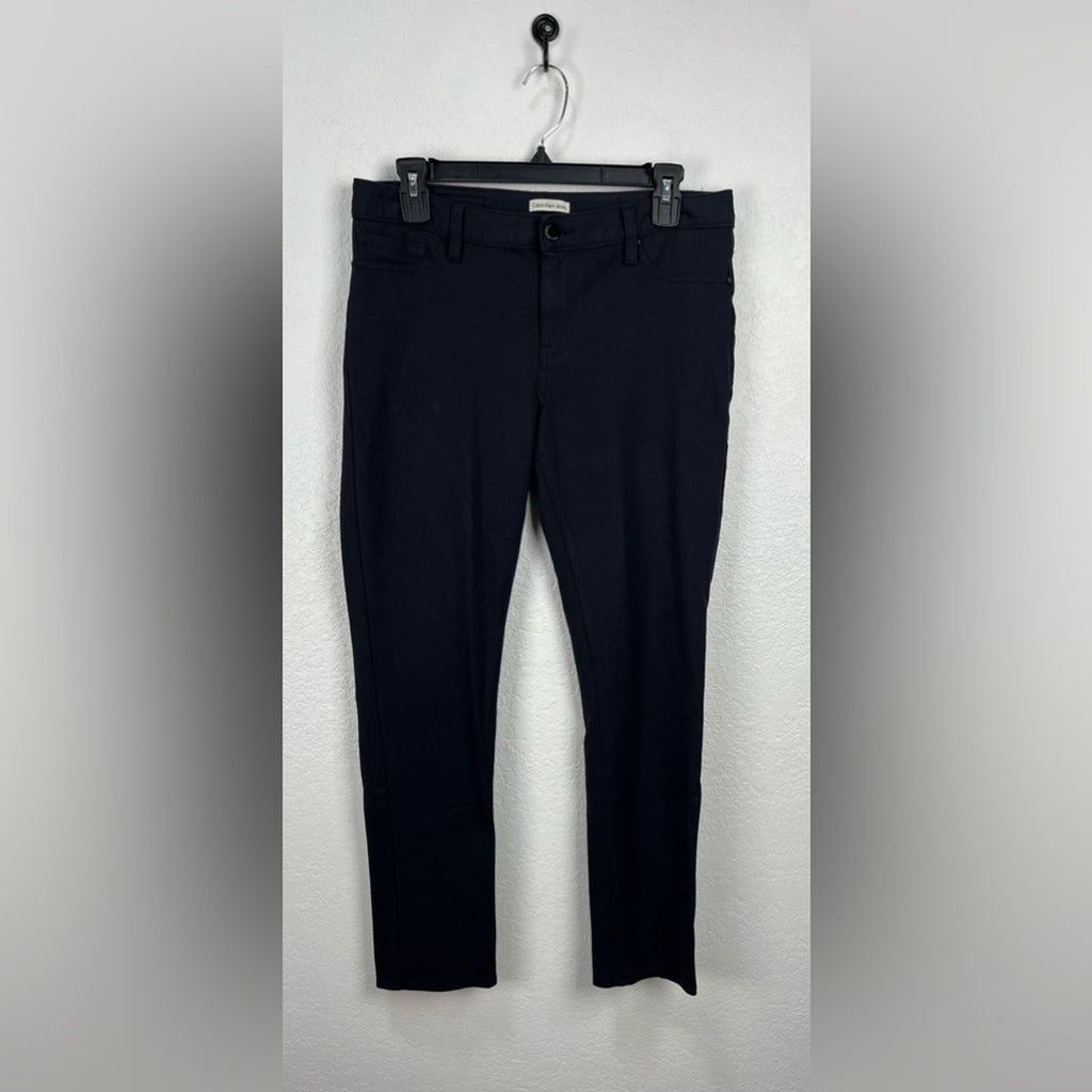 Calvin Klein Jeans Women's Stretch Skinny Pants Sz 10 Black Office Core Career