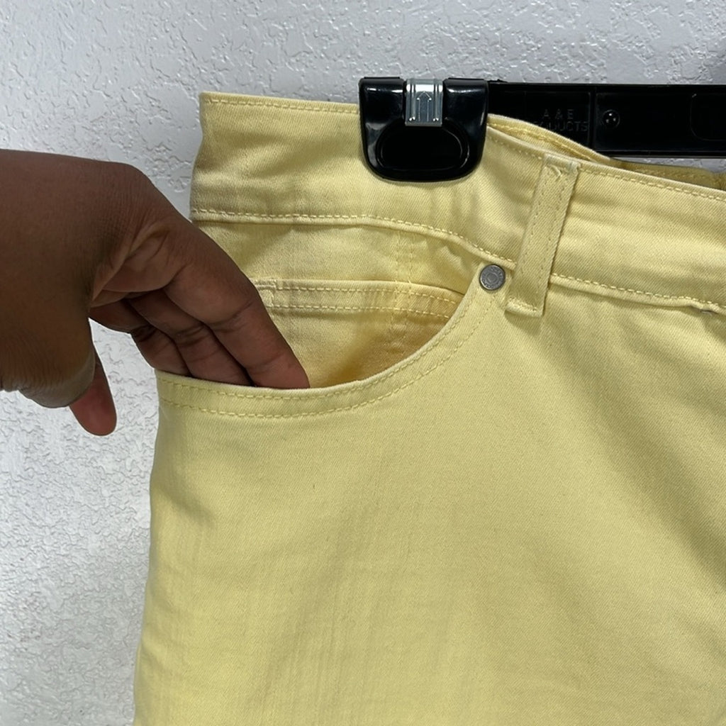 Bandolino Women’s Mandie Pants Size 12S Yellow 4 Pocket Summer Effortless Casual