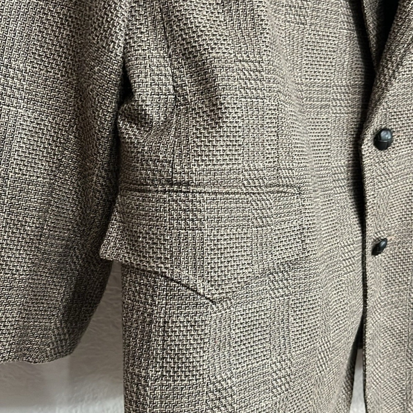 Vintage Men’s 48 Pioneer Wear Western Cowboy Tan Wool Blend Blazer Southwestern