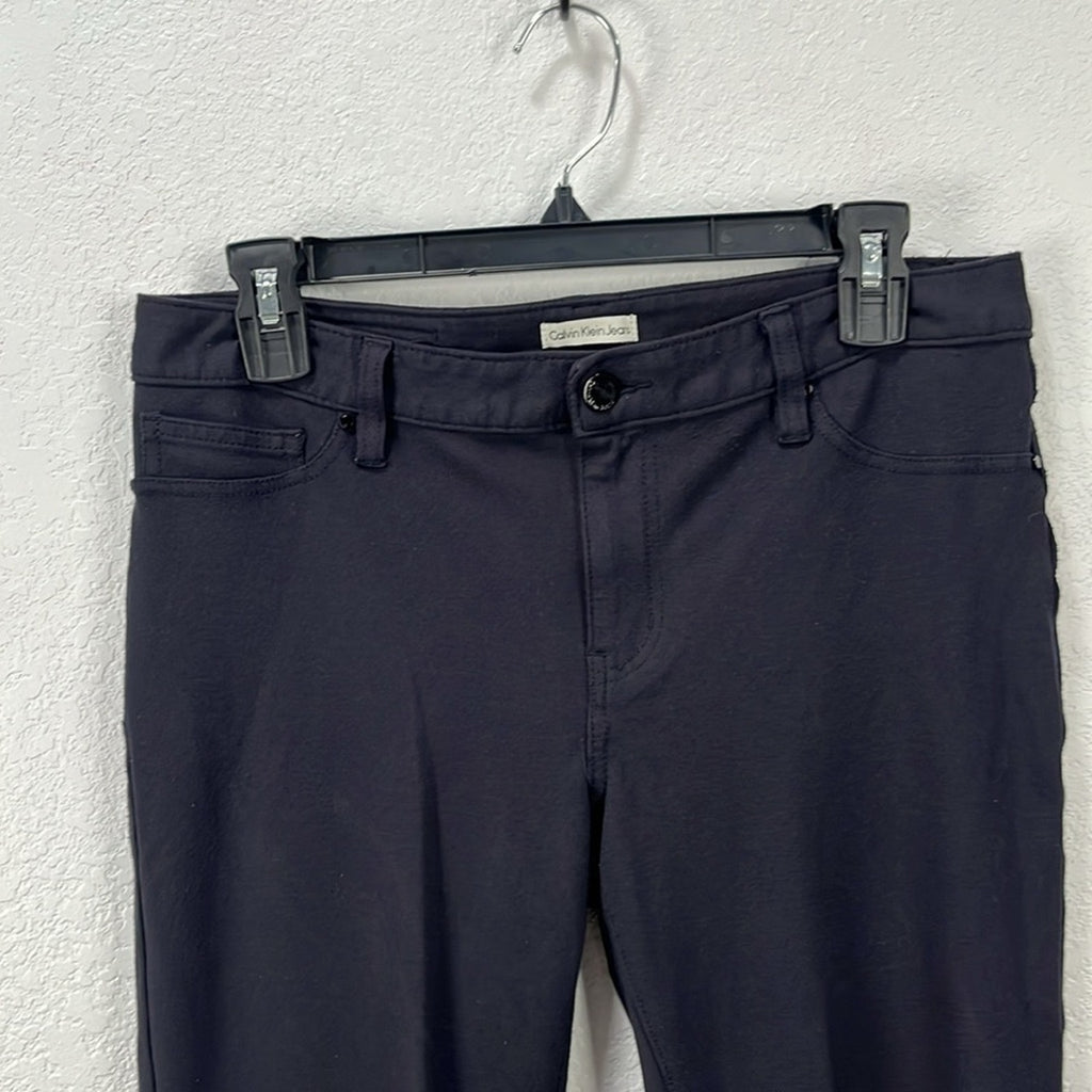 Calvin Klein Jeans Women's Stretch Skinny Pants Sz 10 Black Office Core Career