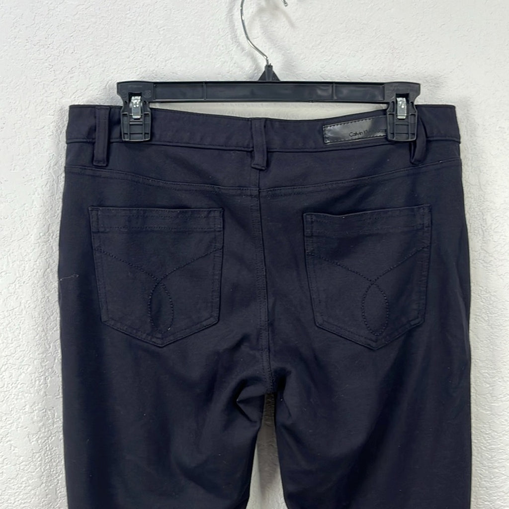 Calvin Klein Jeans Women's Stretch Skinny Pants Sz 10 Black Office Core Career