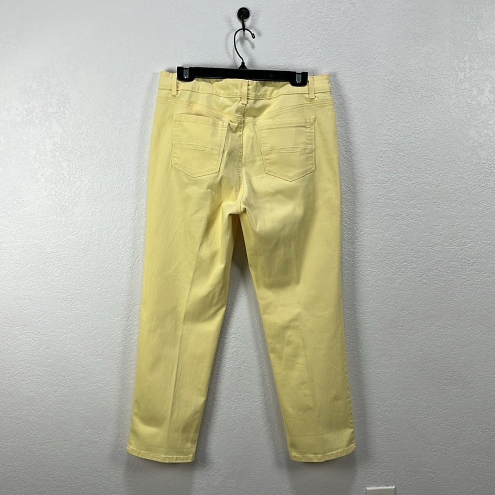 Bandolino Women’s Mandie Pants Size 12S Yellow 4 Pocket Summer Effortless Casual