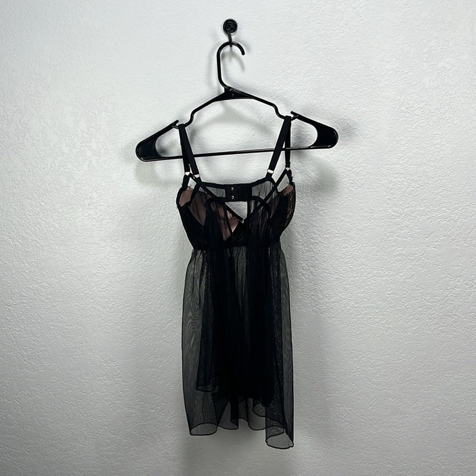 New Victoria’s Secret Strappy Lace Tulle Babydoll Nightie Lingerie Size 34D