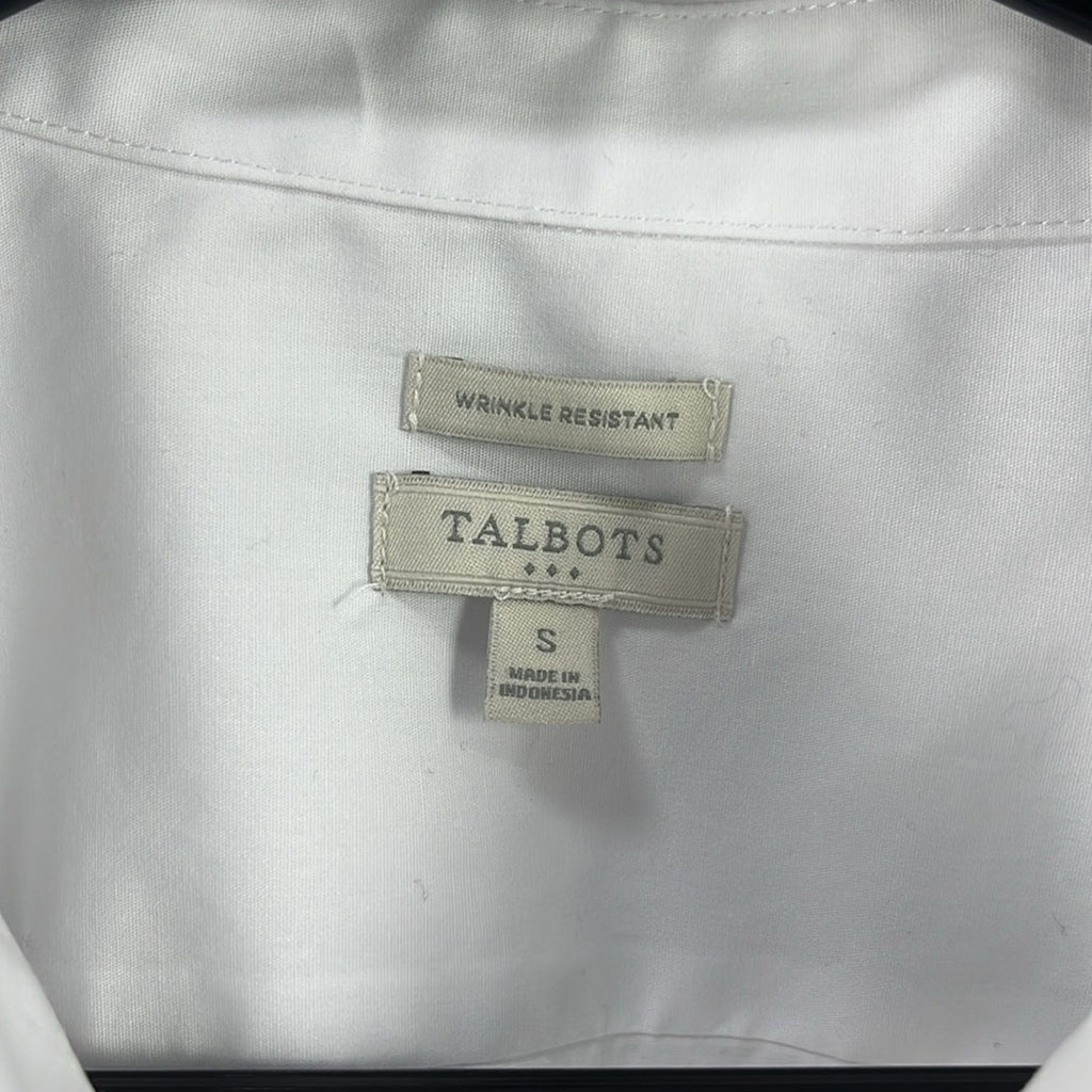Talbots Women’s White Dress Shirt Classic Long-Sleeve Button Down Sz S Career
