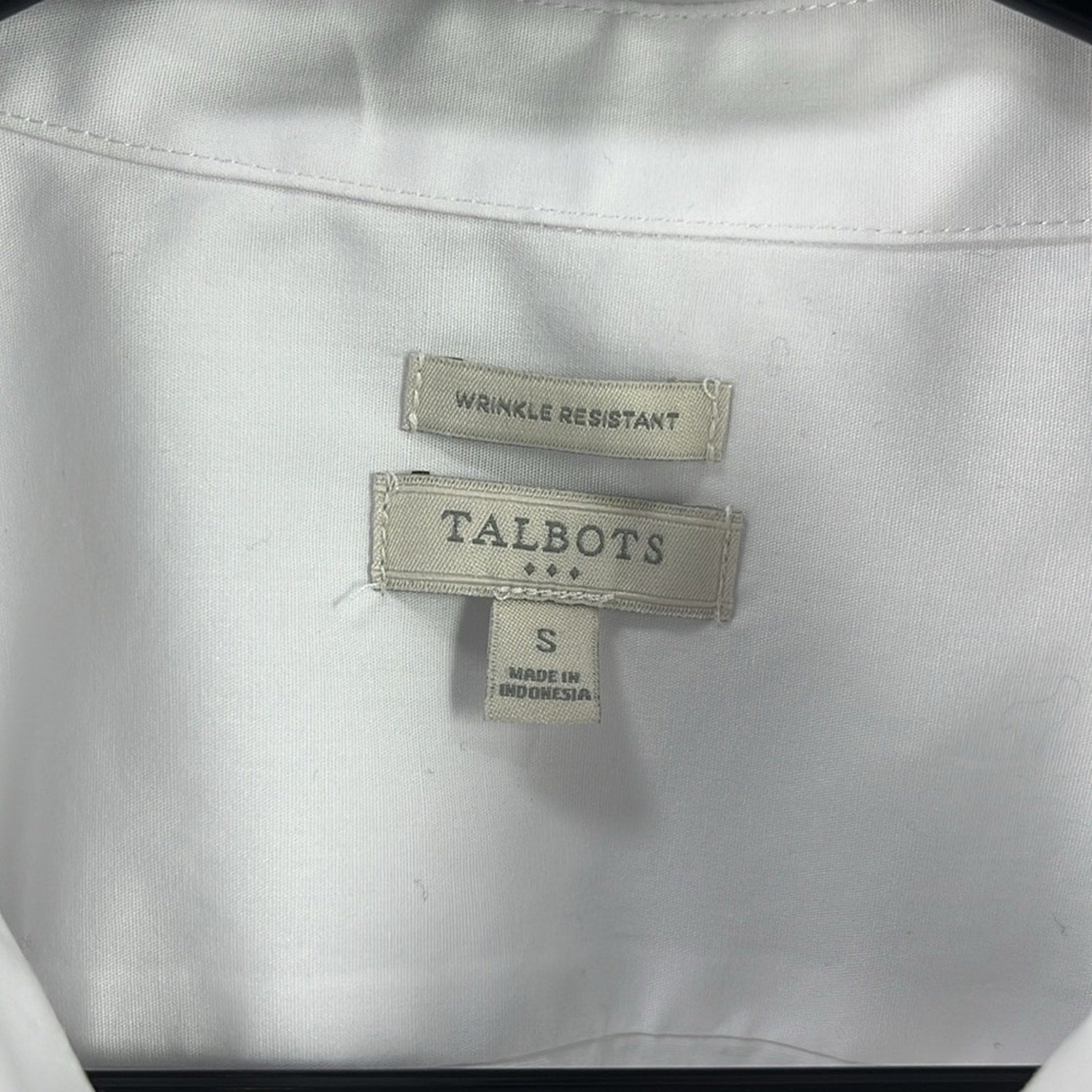 Talbots Women’s White Dress Shirt Classic Long-Sleeve Button Down Sz S Career