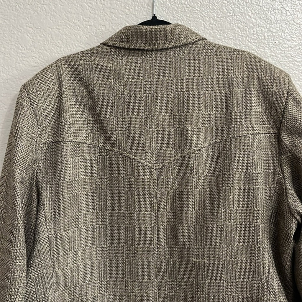 Vintage Men’s 48 Pioneer Wear Western Cowboy Tan Wool Blend Blazer Southwestern