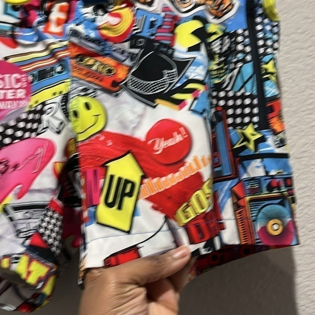 Bang Men SUPER POP RESORT SHORTS Retro 90’s Y2K Zip Pockets Size Medium Beachy