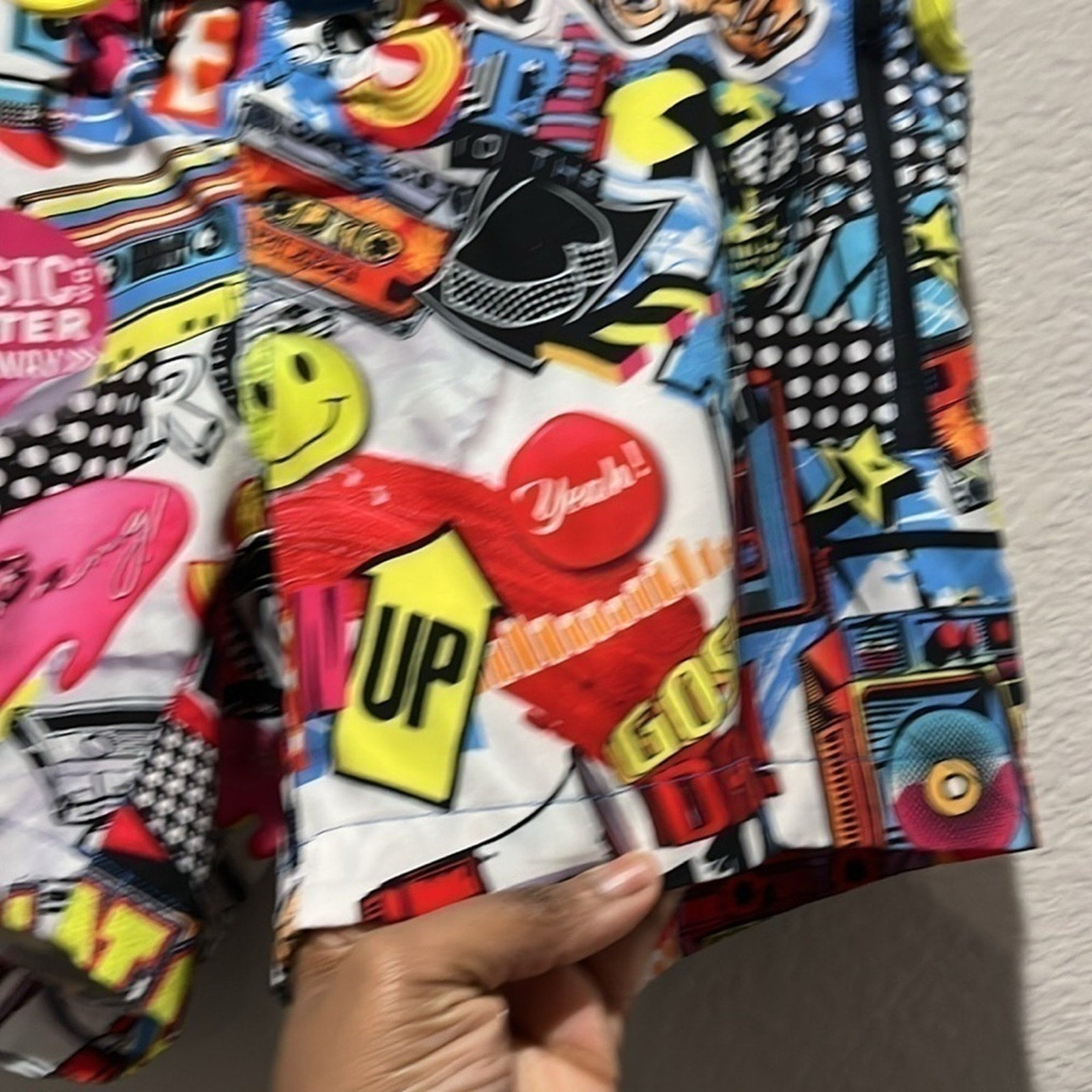 Bang Men SUPER POP RESORT SHORTS Retro 90’s Y2K Zip Pockets Size Medium Beachy