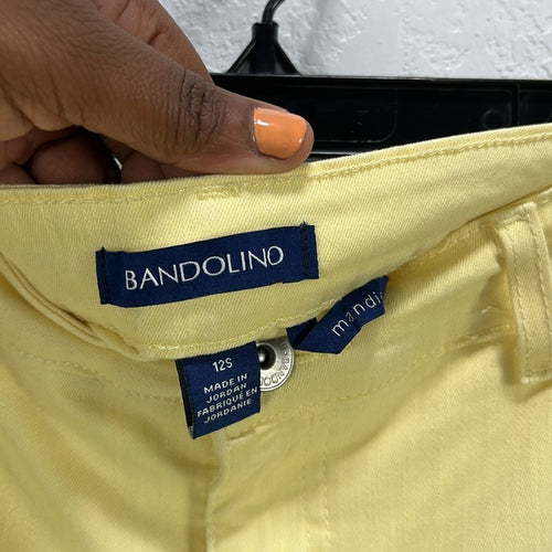 Bandolino Women’s Mandie Pants Size 12S Yellow 4 Pocket Summer Effortless Casual