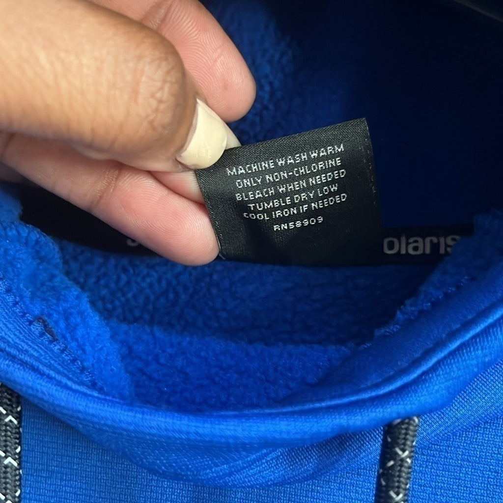 Solaris Men’s Pullover Blue Hoodie Size M Slim Kangaroo pocket
