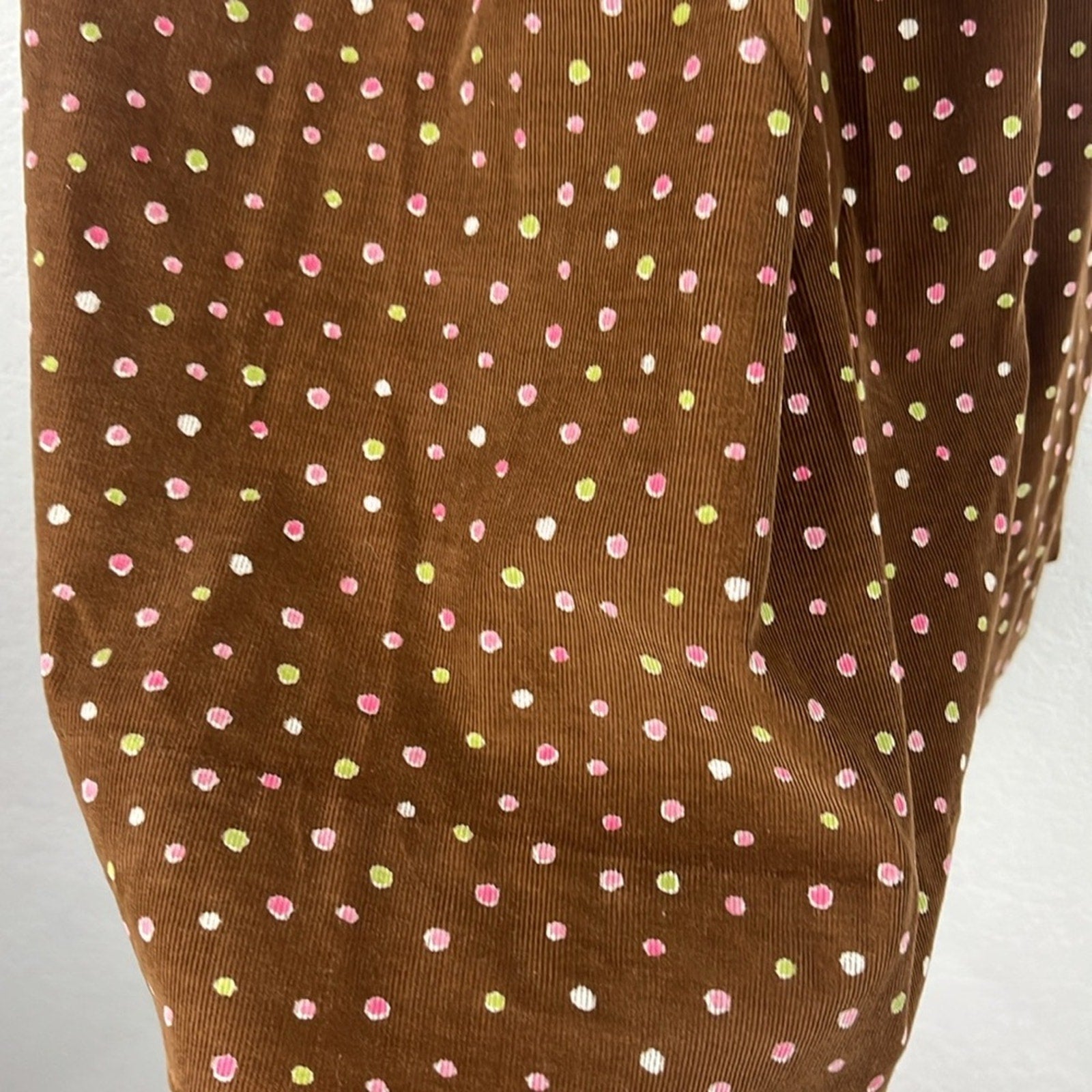 Girl’s Brown Polka Dot Pink Elephants Dress Bishop Smocked Sz 4T Embroidered