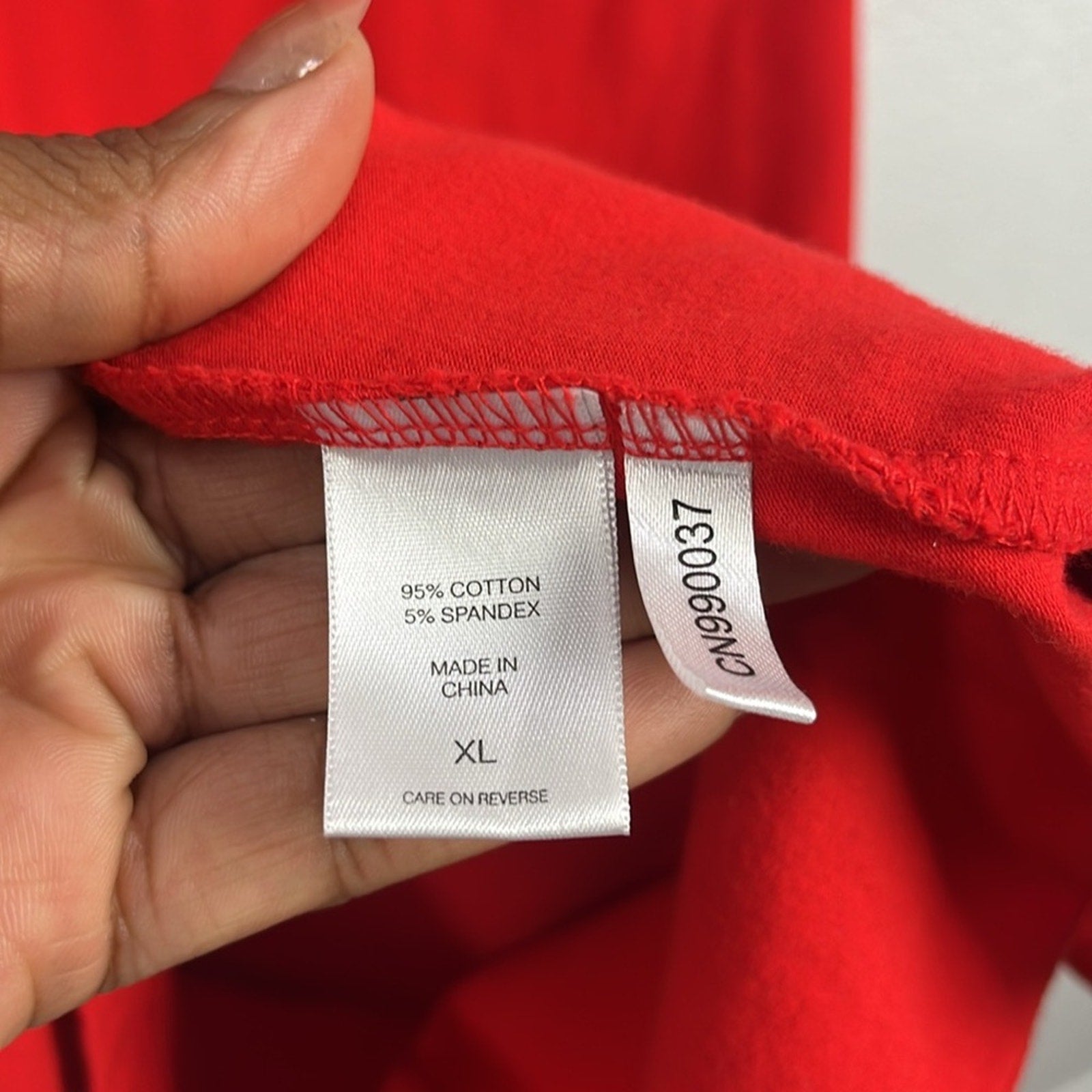 New York & Company Womens Vibrant Red Orange Midi Shirt Dress Short Sleeve Sz XL