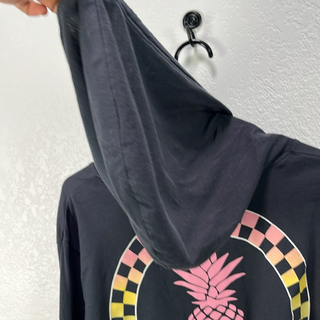 Ocean Drive Women’s Charcoal Cropped Hoodie Miami Beach FL  Sz M Beachy Summer