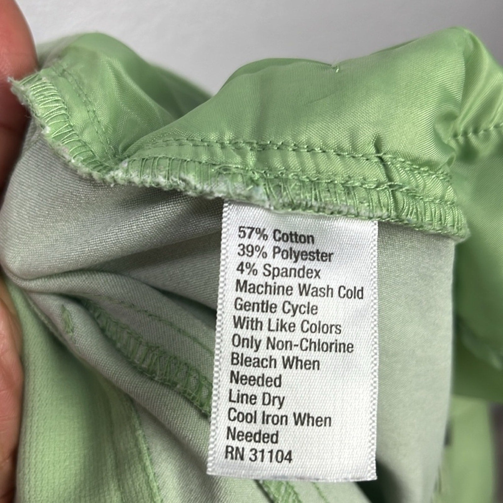 Crown & Ivy Women’s Light Green Trousers Slip On Sz 14 Career Office Core Chic