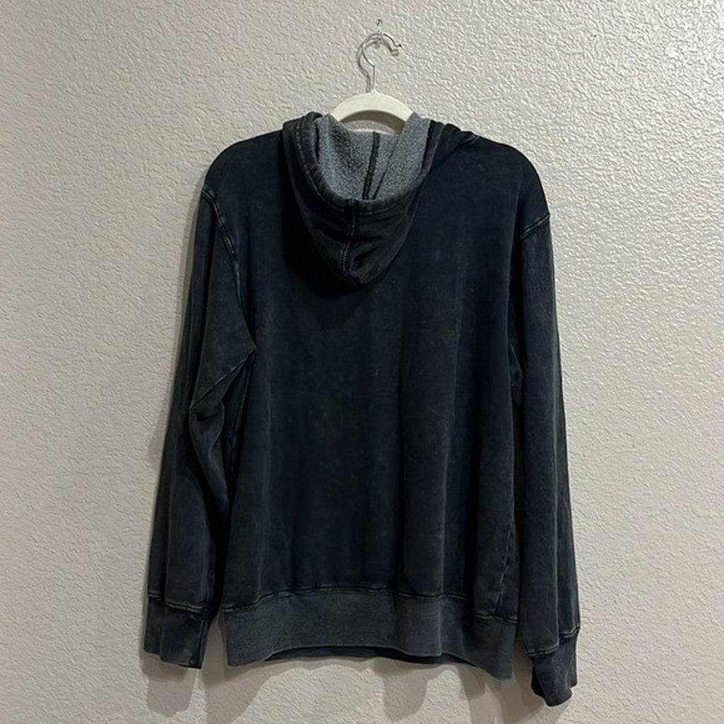 Nickelodeon Avatar Last Airbender Black Acid Wash Hoodie Long Sleeve sz Small