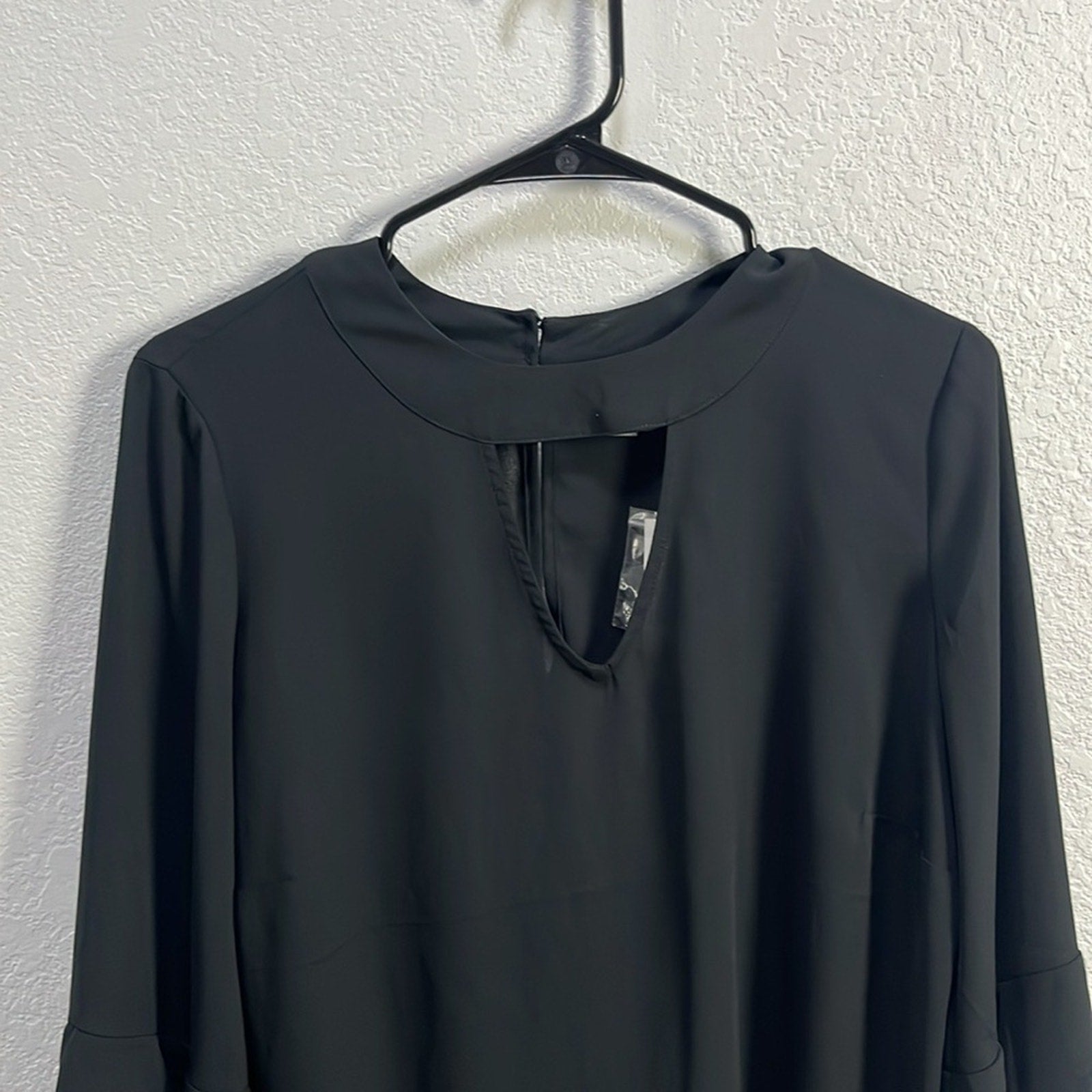 New York & Company Soho Size S Flare Sleeves Black Blouse Women Top Whimsigoth