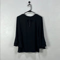 New York & Company Soho Size S Flare Sleeves Black Blouse Women Top Whimsigoth