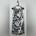 Ann Taylor Satin Sleeveless Watercolor Print Sheath Cocktail Dress Women’s SZ 8