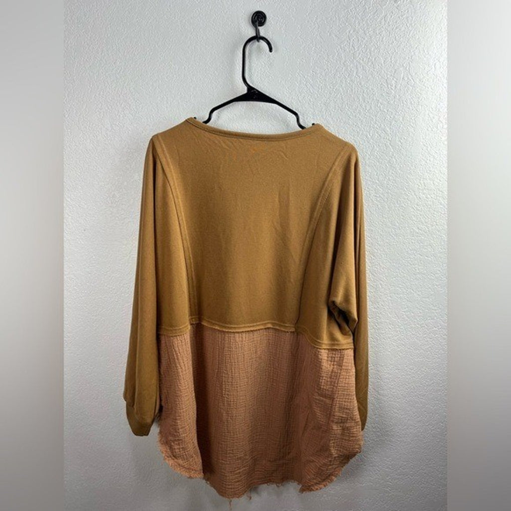 Women's Bailey Tunic Length Lightweight Pullover Sweater Cotton Blend Sz M Chic