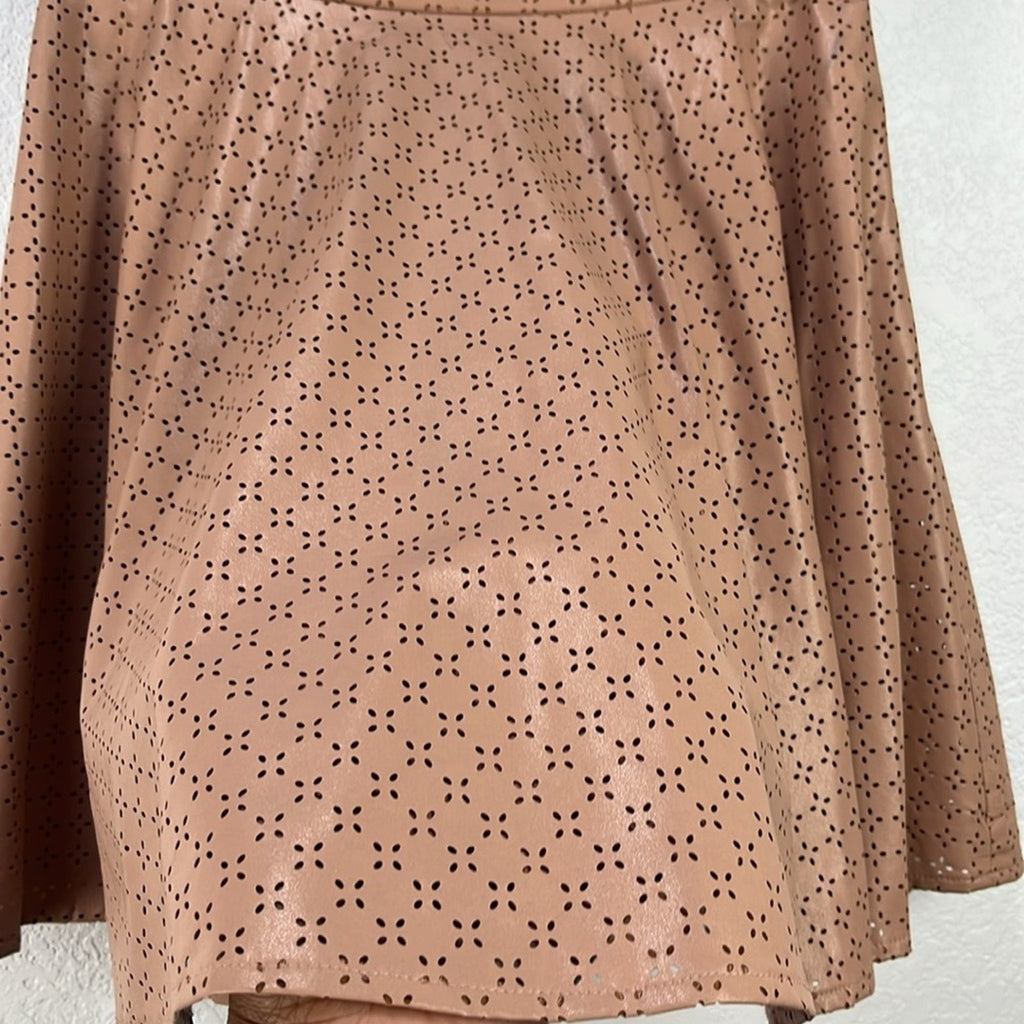 Sunday in Brooklyn Women’s Blush Pink Skater Mini Skirt Size 4 Summer Side Zip