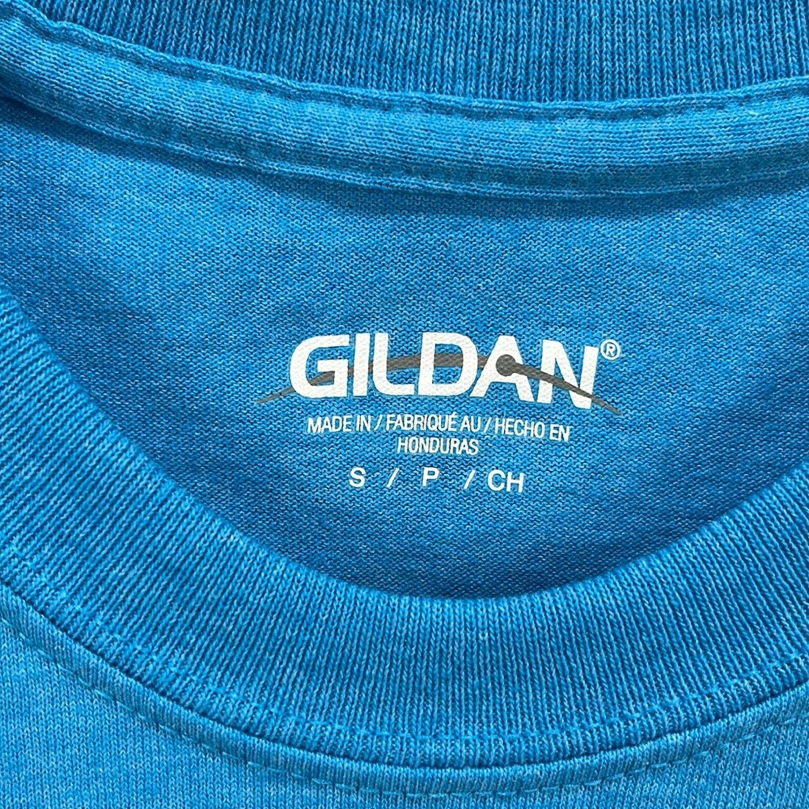 Gildan Blue T-Shirt with Red Heart 'Hawaii' Design Sz S Cotton Blend Casual