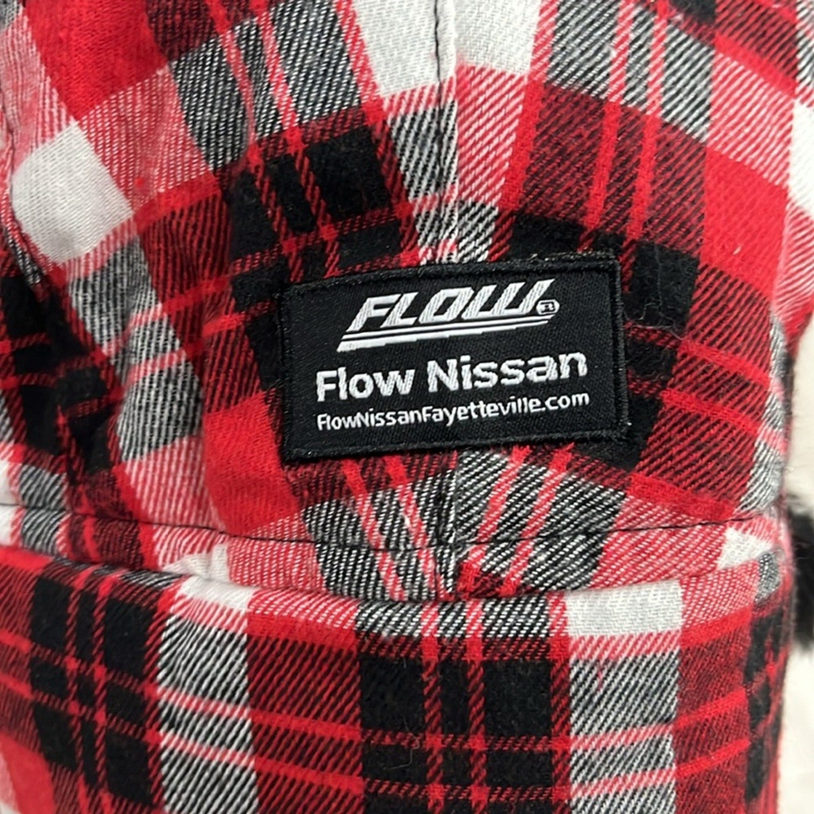 Flow Nissan Trapper Hat Winter Men Women Hat Faux Fur Ear Flap Red Plaid OSFM