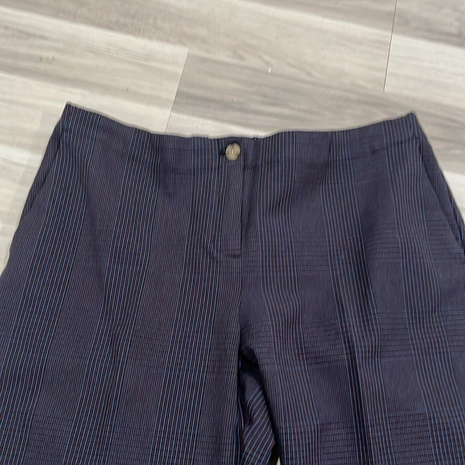 J Jill Ankle Pants Womens 15P Blue Red Plaid Elastic Waist Career Office Wear