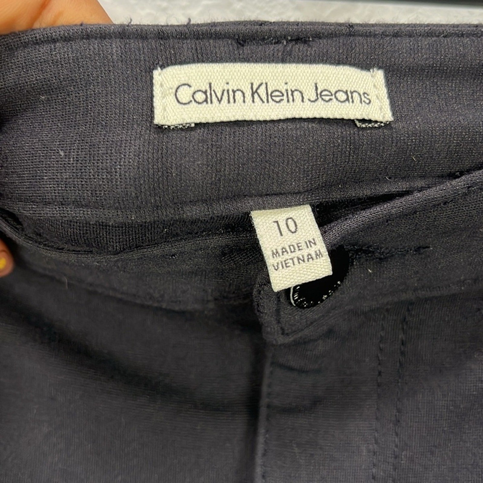Calvin Klein Jeans Women's Stretch Skinny Pants Sz 10 Black Office Core Career