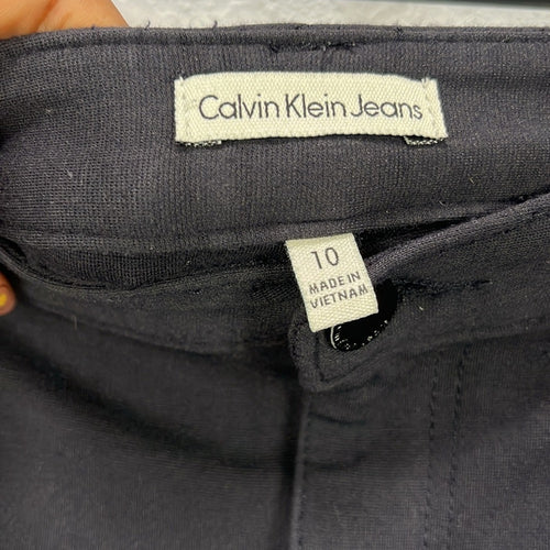 Calvin Klein Jeans Women's Stretch Skinny Pants Sz 10 Black Office Core Career