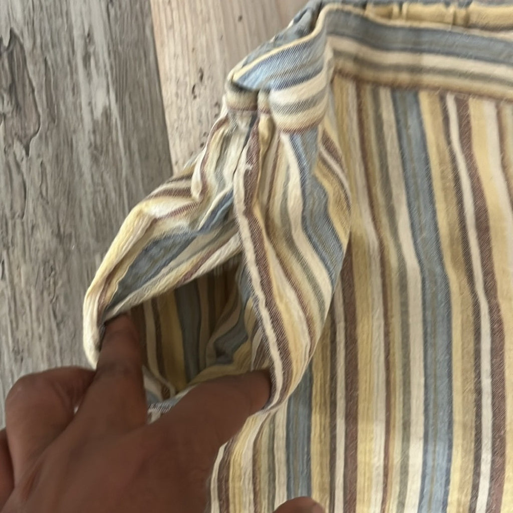Norm Thompson Petite Large Pants Stripes Wide Leg Flowy Boho