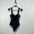 TCEC Women’s Sleeveless Structure Bodysuit  Black Night out Street wear Sz M