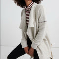 Lucky Brand Womens Blanket Stitch Cardigan Gray Sweater Sz XS Long Sleeve Cozy